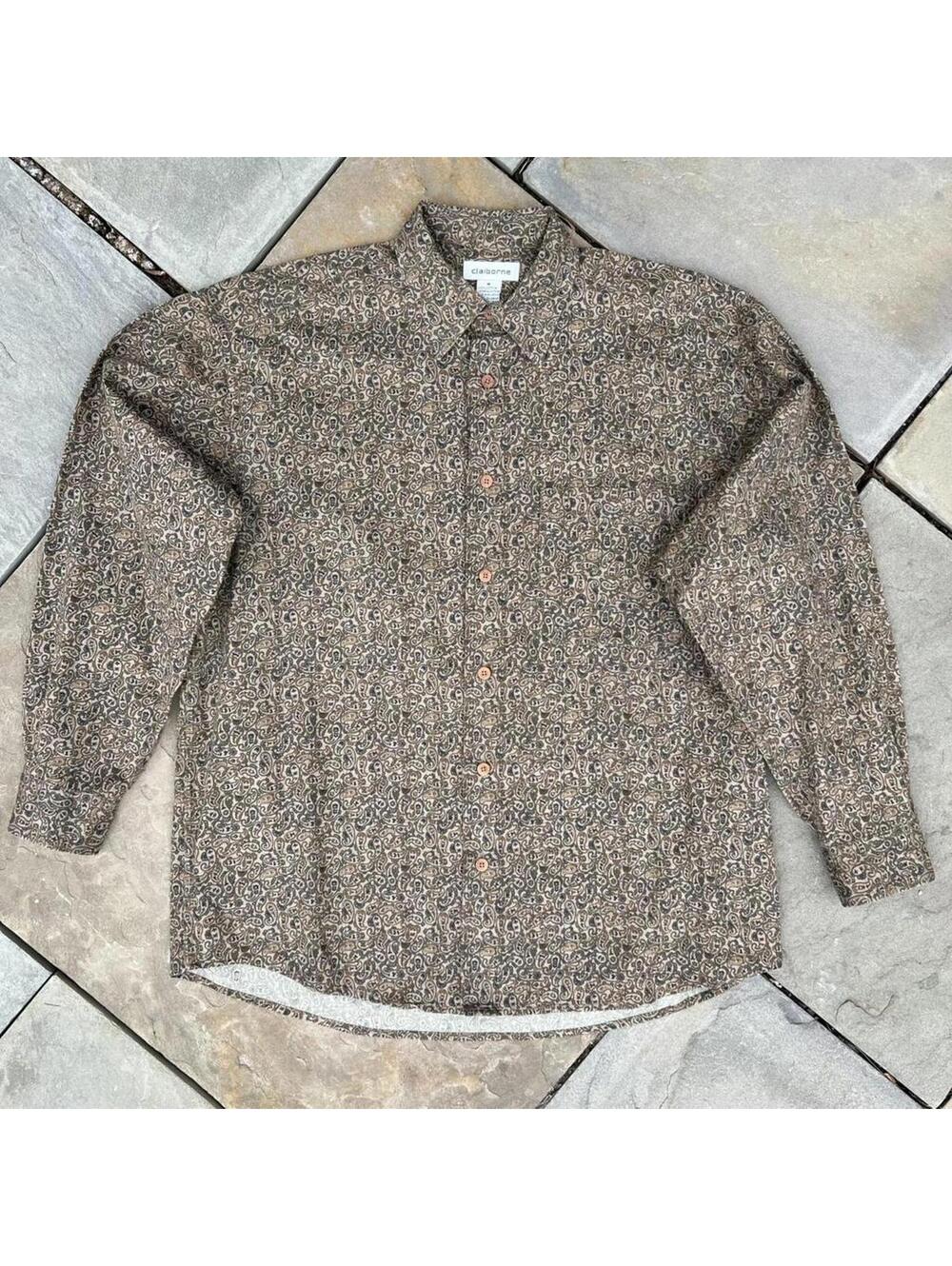 Vintage 90s Paisley Pattern Button Down Shirt